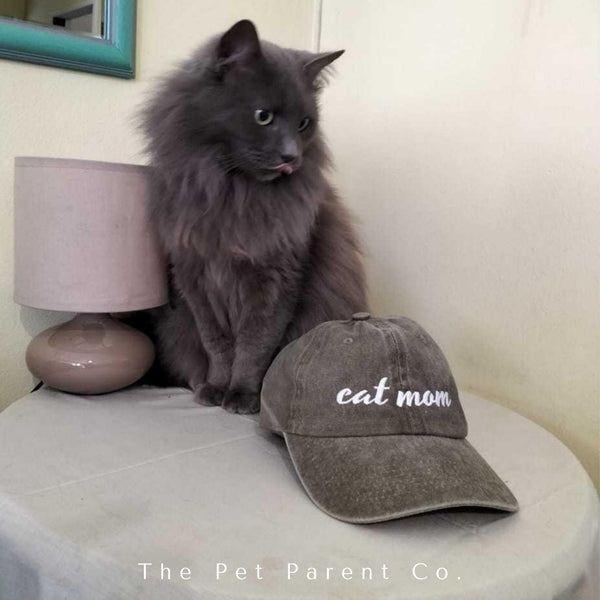 Cat Mom Vintage Cap - Nostalgia - Charcoal