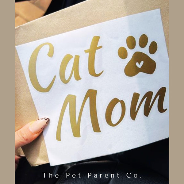 Custom 10cm Cat Mom Sticker - Pack of 2