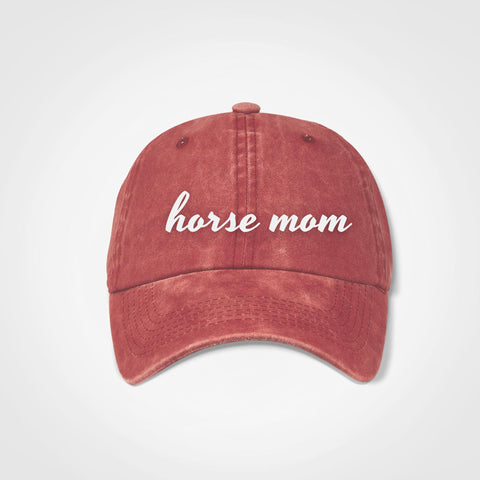 Horse Mom Vintage Cap - Nostalgia - Merlot