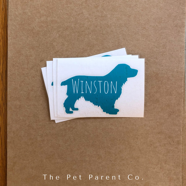 Custom 10cm Dog Silhouette Sticker - Pack of 2