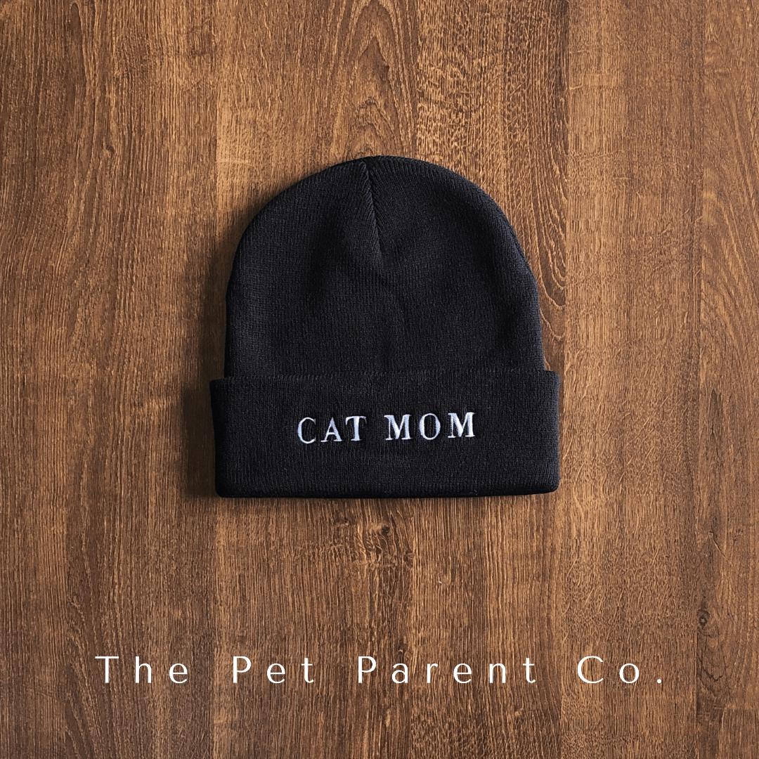 Cat Mom Beanie - Lore Black