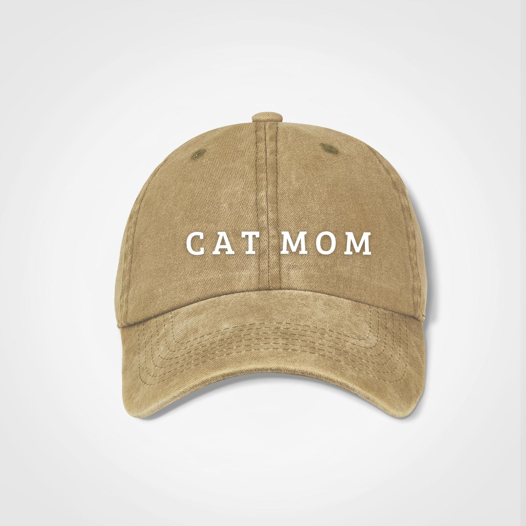 Cat Mom Vintage Cap - Windsor - Olive