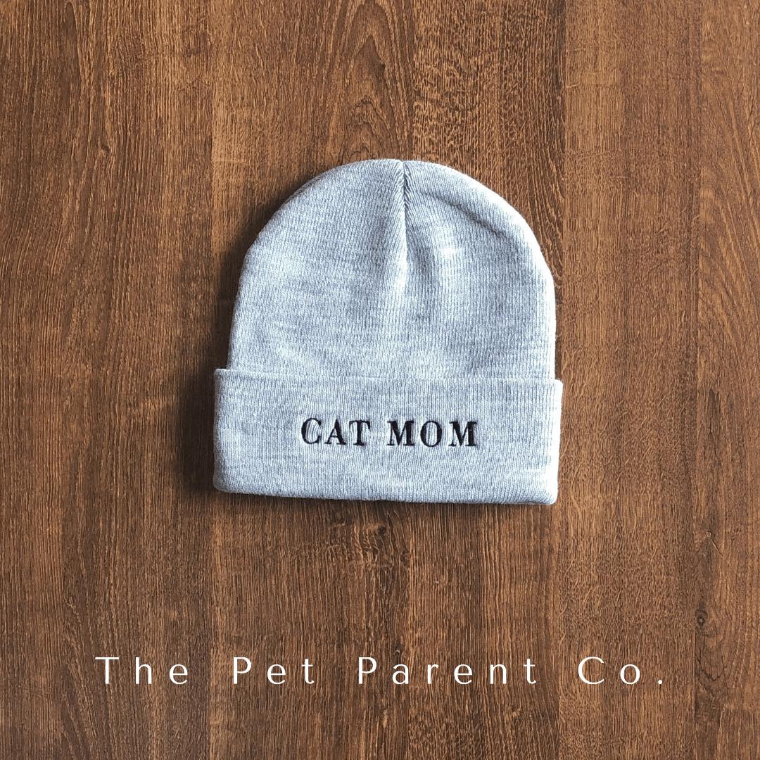 Cat Mom Beanie - Lore Grey