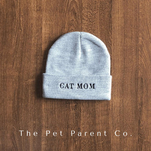 Cat Mom Beanie - Lore Grey