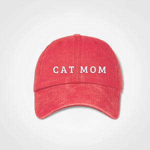 Cat Mom Vintage Cap - Windsor - Coral