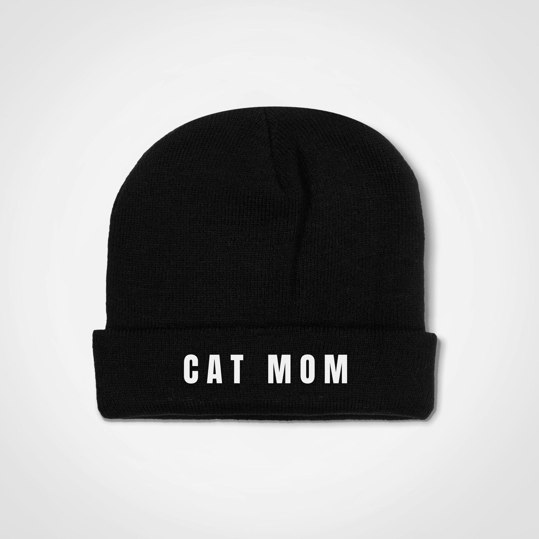 Cat Mom Beanie - Maven Black