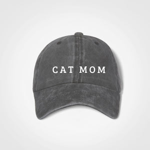 Cat Mom Vintage Cap - Windsor - Charcoal