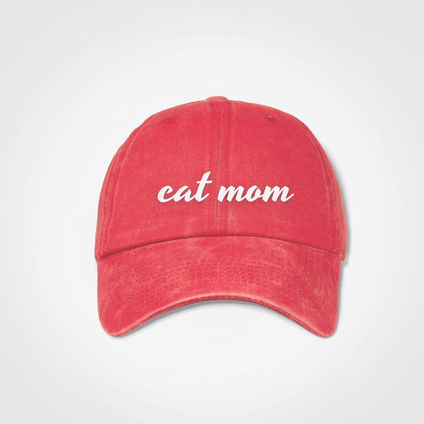 Cat Mom Vintage Cap - Nostalgia - Coral