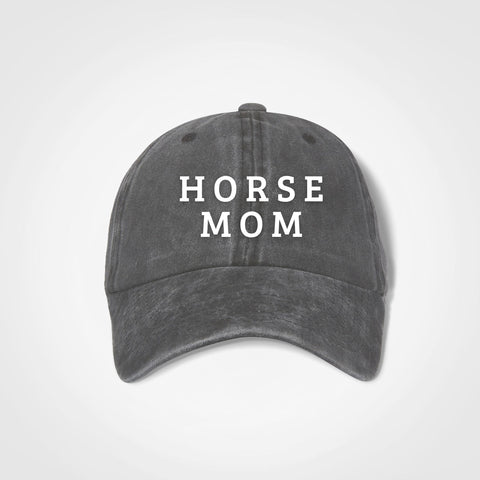 Horse Mom Vintage Cap - Windsor - Charcoal