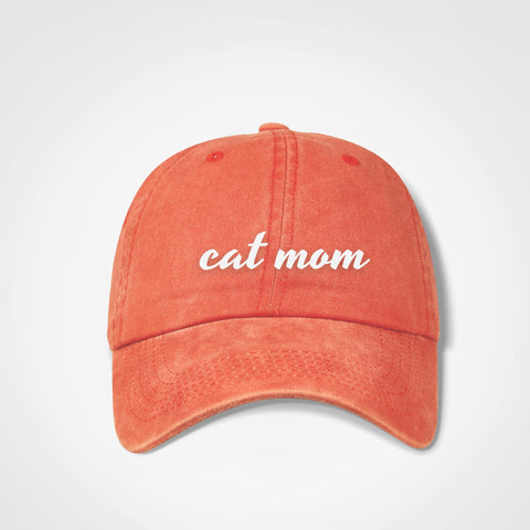 Cat Mom Vintage Cap - Nostalgia - Orange