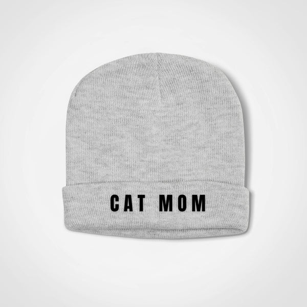 Cat Mom Beanie - Maven Grey