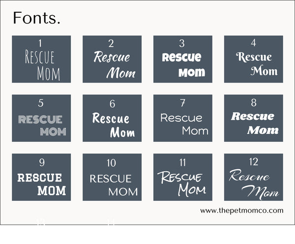 Custom 15cm Rescue Dog Mom Sticker - Pack of 4