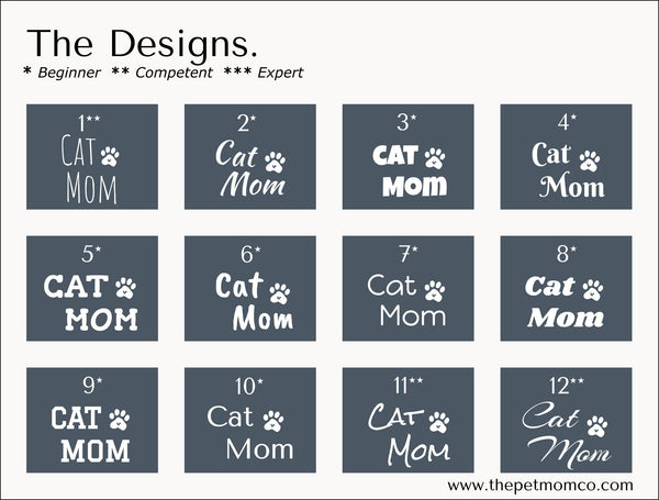 Custom 10cm Cat Mom Sticker - Pack of 4