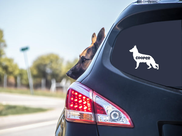 Custom 15cm Dog Silhouette Sticker - Pack of 4