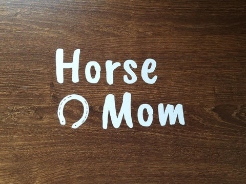 Custom 15cm Horse Mom Sticker - Pack of 2