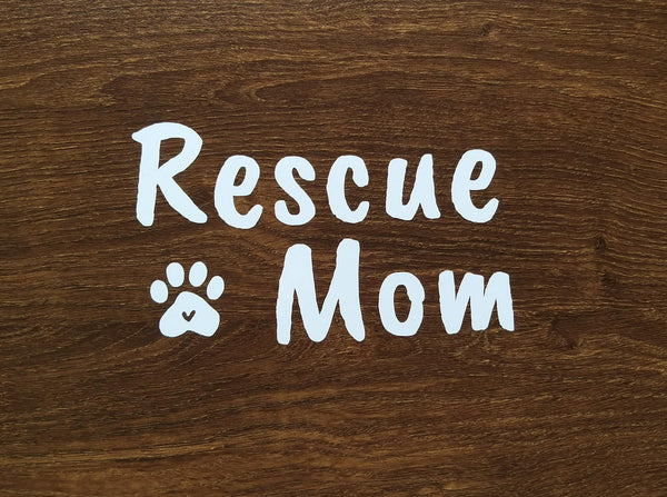 Custom 15cm Rescue Cat Mom Sticker - Pack of 4